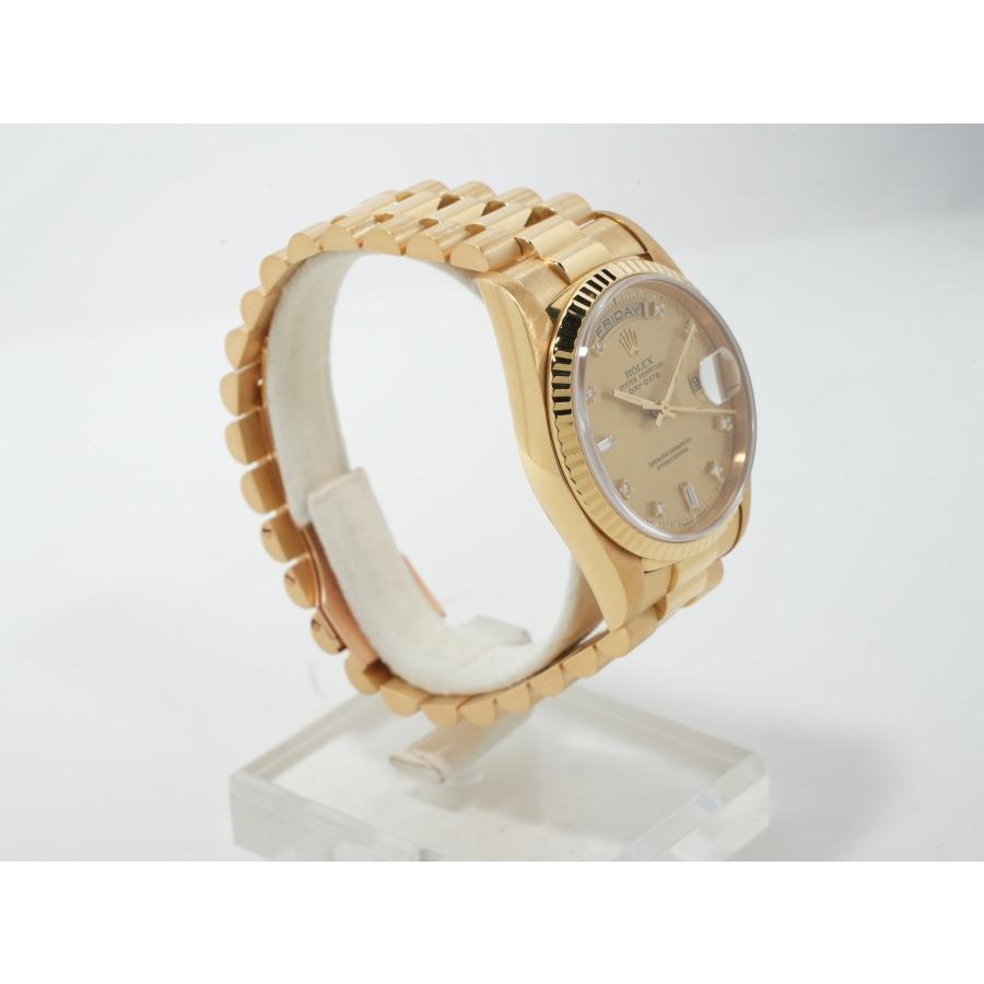 ロレックス デイデイト36 Ref.18238A イエローゴールド シャンパンx10Pダイヤ文字盤 | デイデイト | 04