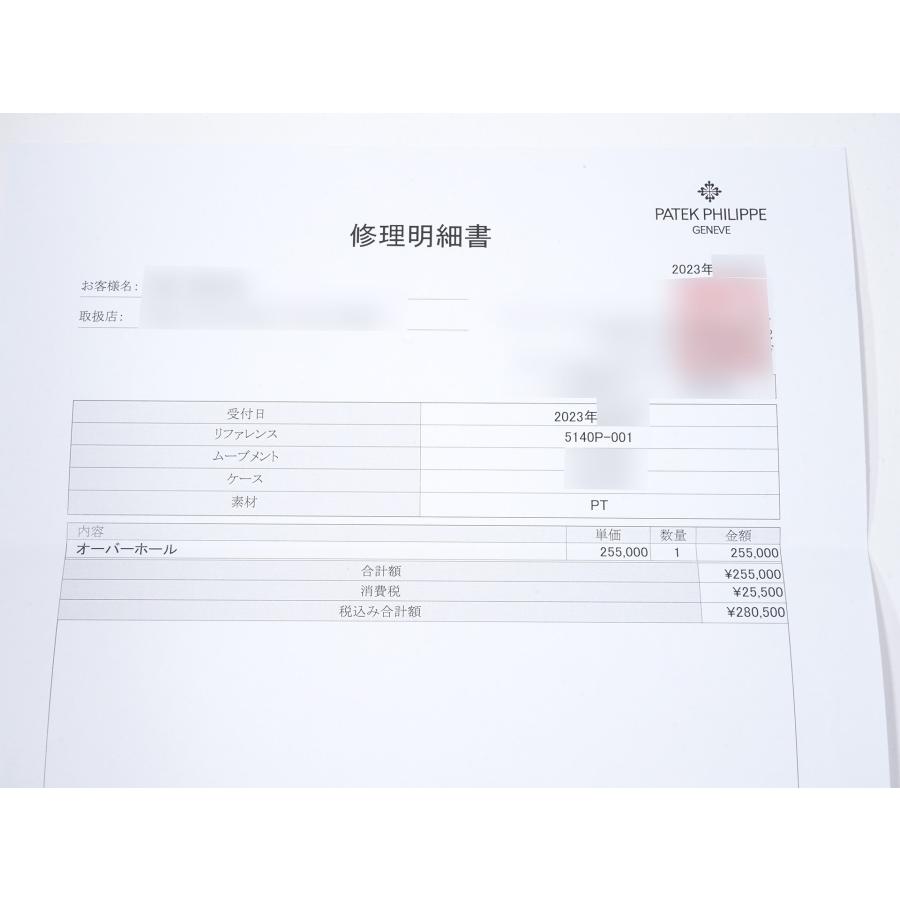 パテックフィリップ パーペチュアルカレンダー Ref.5140P-001 PT ブルー文字盤 | PATEK PHILIPPE | 13