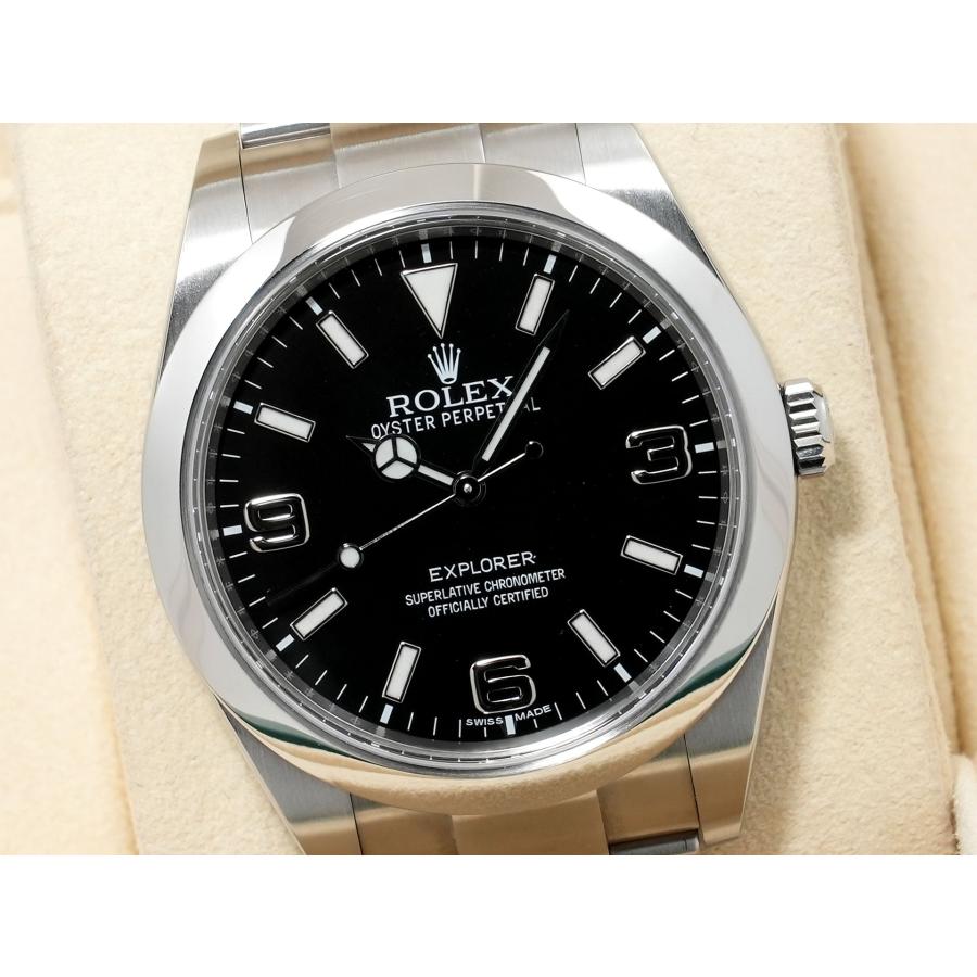 ロレックス エクスプローラーI 鏡面ブラックアウト Ref.214270 ステンレススチール ブラック文字盤 オイスターブレスレット | エクスプローラー（ROLEX） | 02