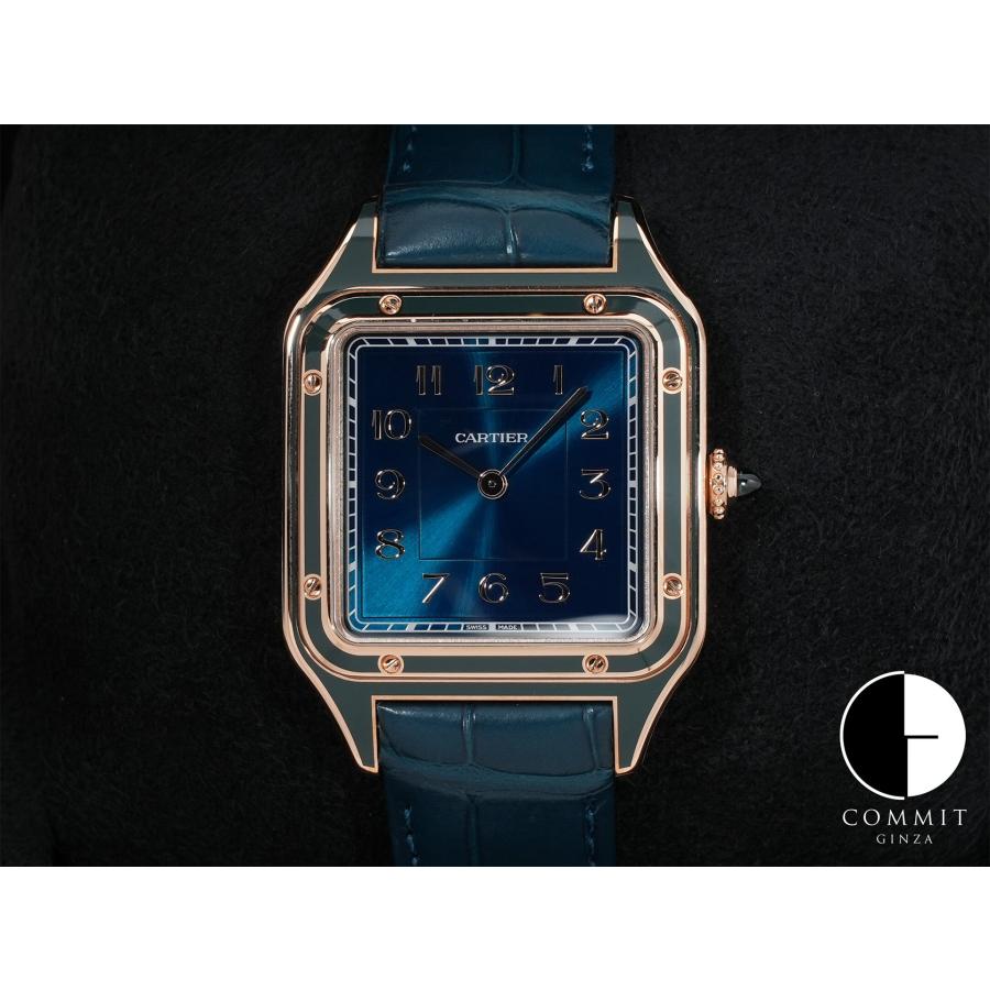 カルティエ サントス デュモン Ref.WGSA0098 ローズゴールド ピーコックブルー文字盤 | Cartier