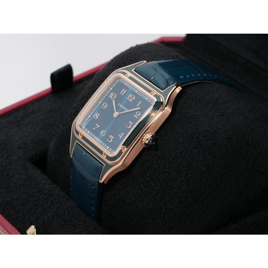カルティエ サントス デュモン Ref.WGSA0098 ローズゴールド ピーコックブルー文字盤 | Cartier | 03