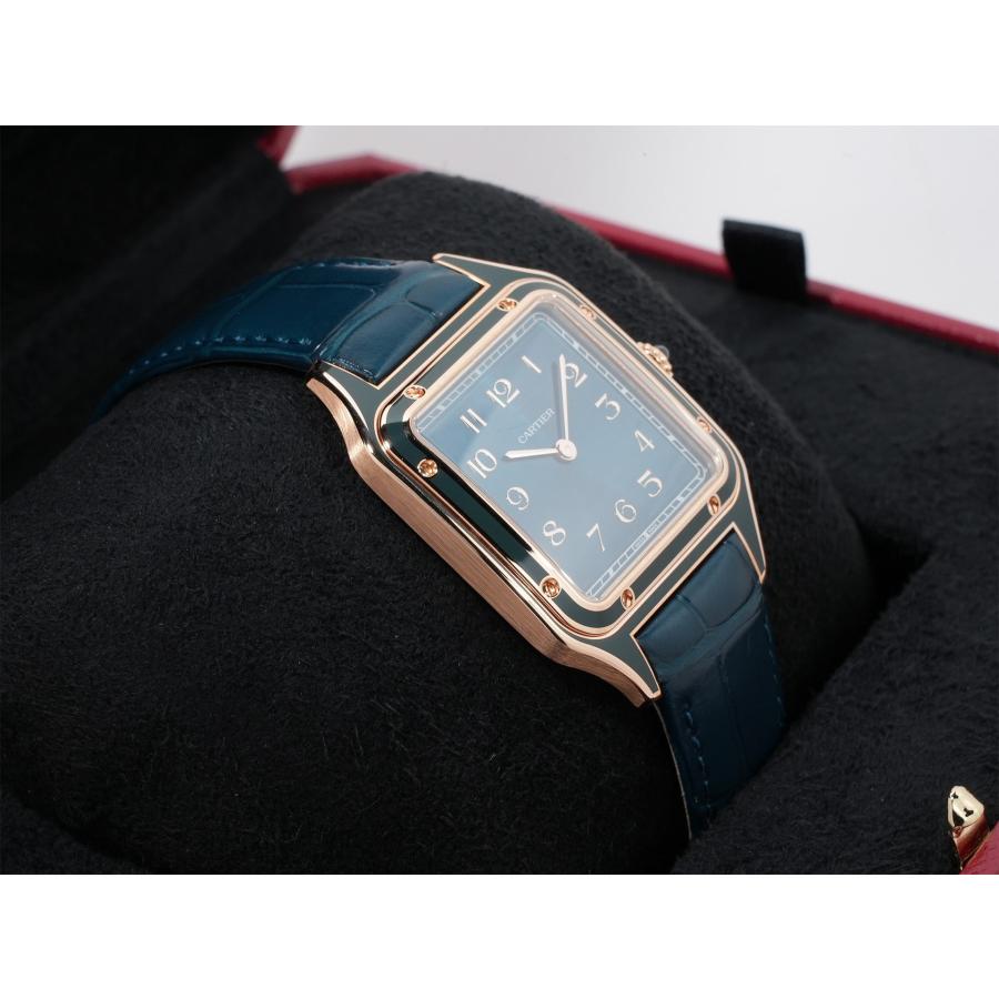 カルティエ サントス デュモン Ref.WGSA0098 ローズゴールド ピーコックブルー文字盤 | Cartier | 04