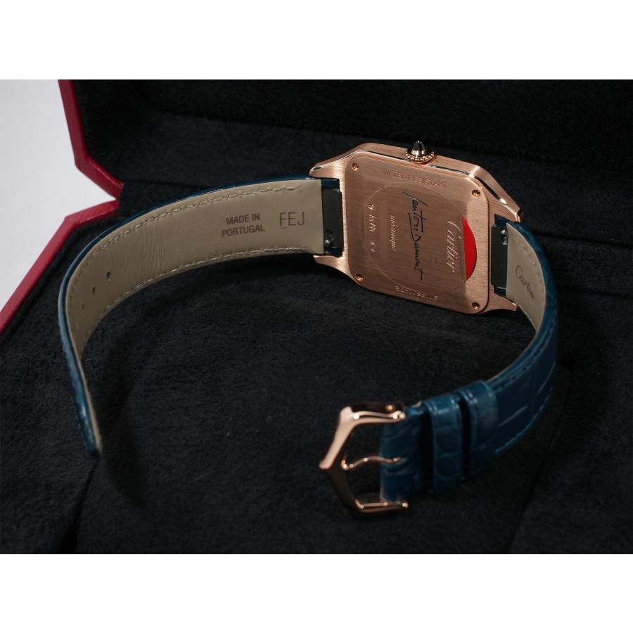 カルティエ サントス デュモン Ref.WGSA0098 ローズゴールド ピーコックブルー文字盤 | Cartier | 06