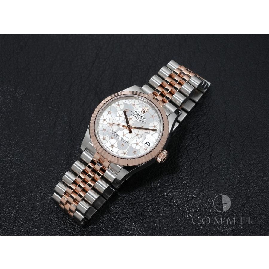 ロレックス デイトジャスト31 Ref.278271 ステンレススチール/エバーローズゴールド シルバーフローラルモチーフ文字盤 | デイトジャスト | 10