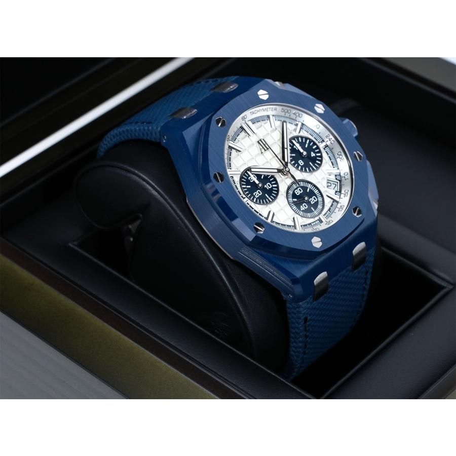オーデマピゲ ロイヤルオーク オフショア クロノグラフ Ref.26420CD.OO.A029VE.01 “ナイトブルー”セラミック ベージュ文字盤 | AUDEMARS PIGUET | 04