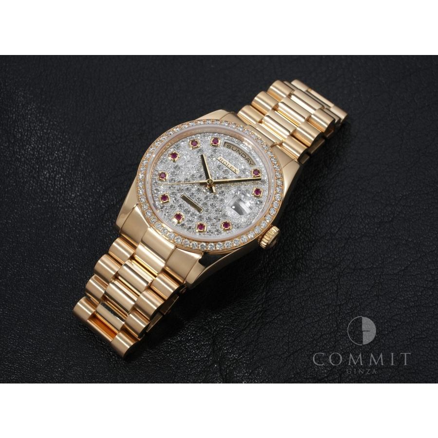 ロレックス デイデイト Ref.118348 イエローゴールド パヴェダイヤモンド10Pルビー文字盤 | デイデイト | 10