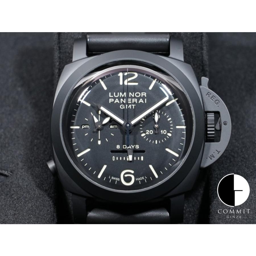 パネライ ルミノール 1950 8DAYSクロノ モノプルサンテGMT Ref.PAM00317 BLACK CERAMIC ブラック文字盤 | OFFICINE PANERAI