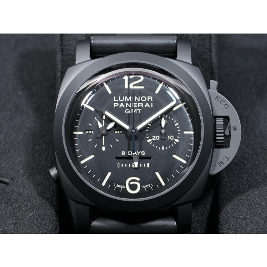 パネライ ルミノール 1950 8DAYSクロノ モノプルサンテGMT Ref.PAM00317 BLACK CERAMIC ブラック文字盤 | OFFICINE PANERAI | 01