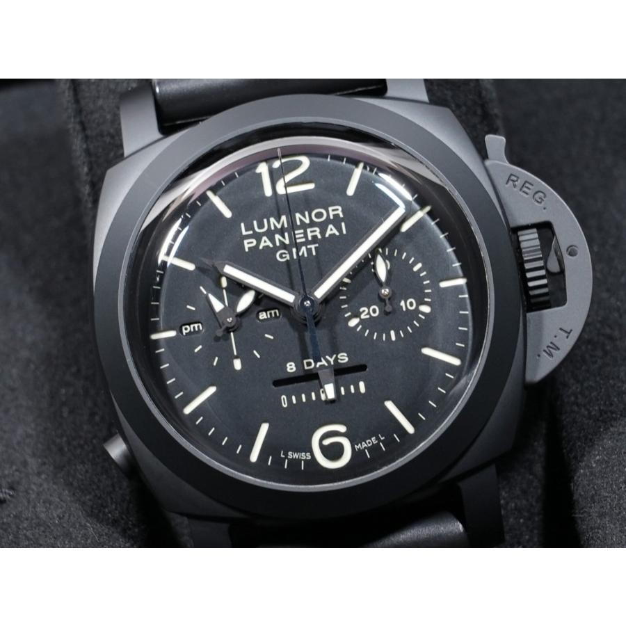 パネライ ルミノール 1950 8DAYSクロノ モノプルサンテGMT Ref.PAM00317 BLACK CERAMIC ブラック文字盤 | OFFICINE PANERAI | 02