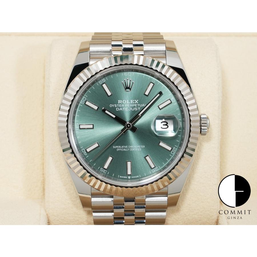 ロレックス デイトジャスト41 Ref.126334 ステンレススチール/ホワイトゴールド ミントグリーン文字盤 ジュビリーブレスレット | デイトジャスト