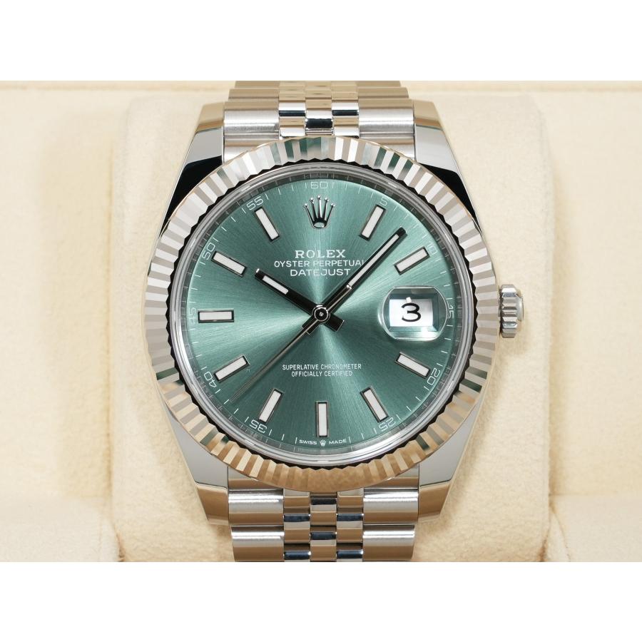 ロレックス デイトジャスト41 Ref.126334 ステンレススチール/ホワイトゴールド ミントグリーン文字盤 ジュビリーブレスレット | デイトジャスト | 01