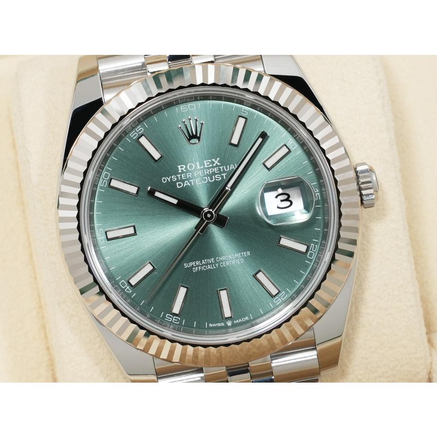 ロレックス デイトジャスト41 Ref.126334 ステンレススチール/ホワイトゴールド ミントグリーン文字盤 ジュビリーブレスレット | デイトジャスト | 02
