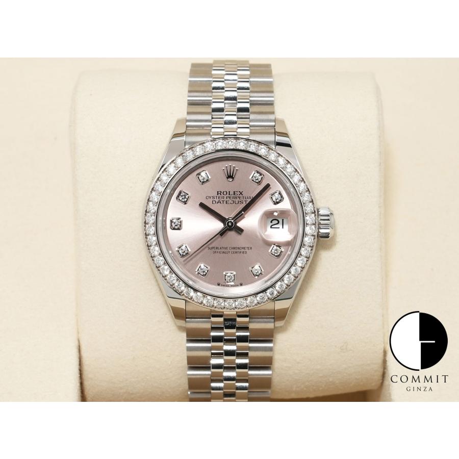 ロレックス デイトジャスト28 Ref.279384RBR SS/WG ピンクx10Pダイヤ文字盤 ジュビリーブレスレット | デイトジャスト