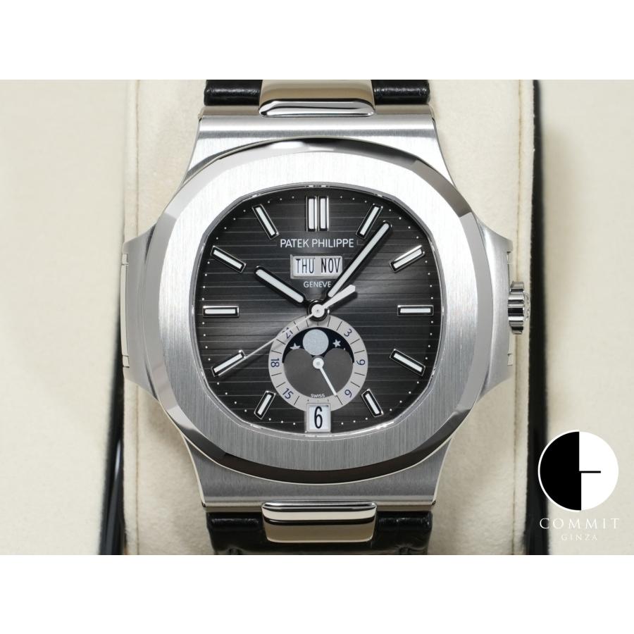 パテックフィリップ ノーチラス アニュアルカレンダー ムーンフェイズ Ref.5726A-001 ステンレススチール ブラック文字盤 | ノーチラス