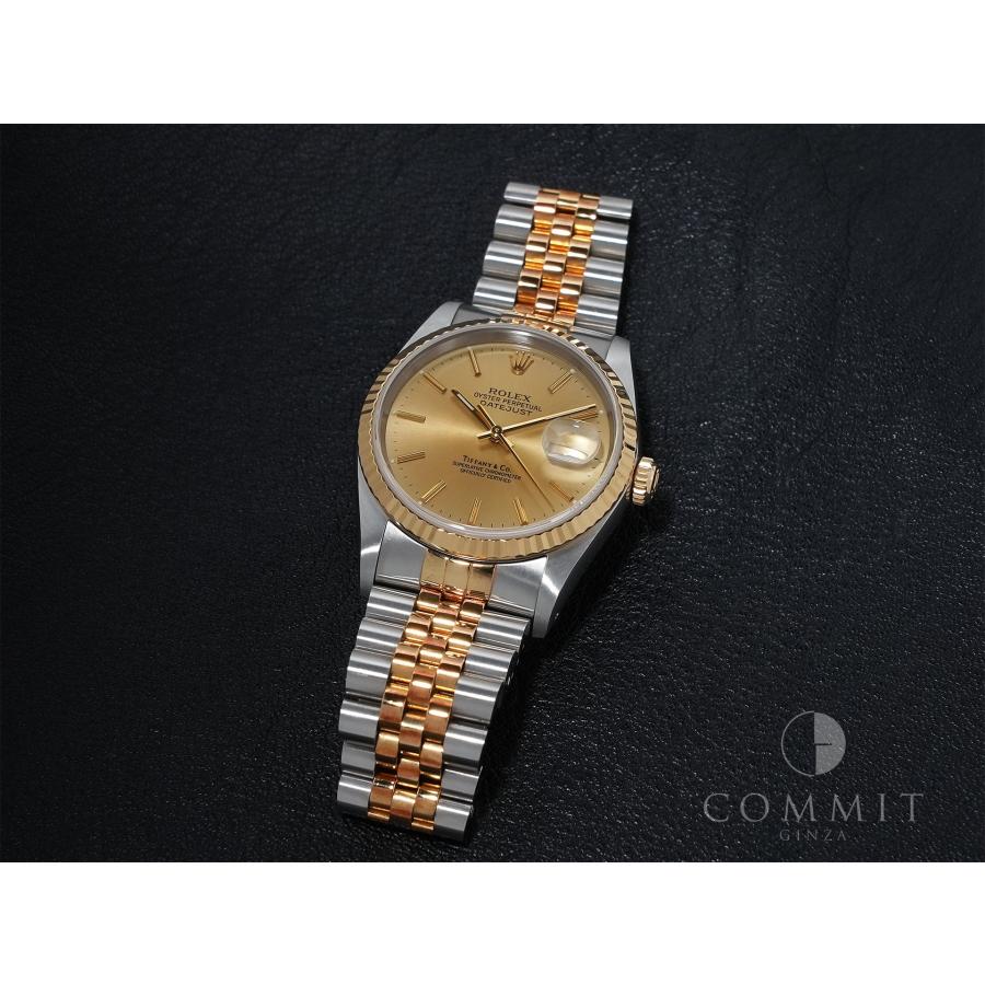 ロレックス デイトジャスト36 TIFFANY Wネーム Ref.16233 ステンレススチール/イエローゴールド シャンパン文字盤 | デイトジャスト | 11