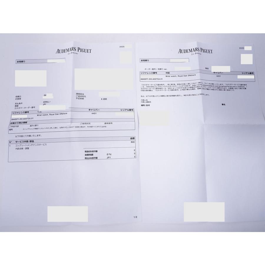 オーデマピゲ ロイヤルオーク オフショア クロノグラフ Ref.26420TI.OO.A027CA.01 TI ブルー文字盤 | AUDEMARS PIGUET | 09