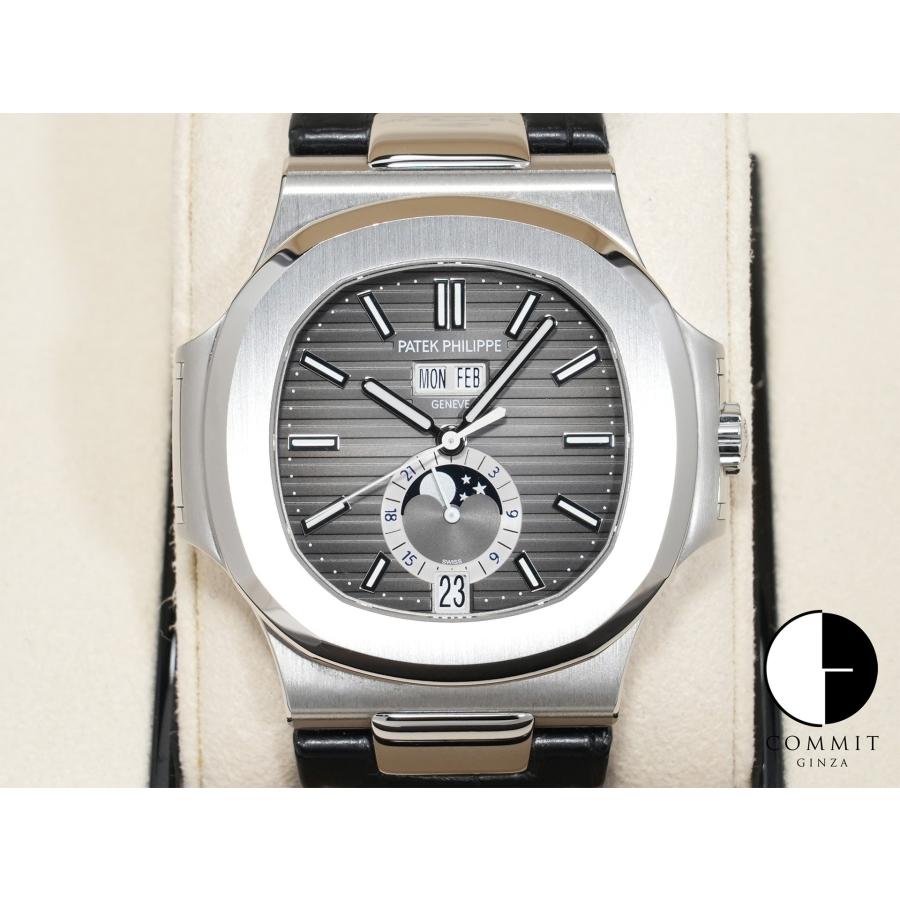 パテックフィリップ ノーチラス アニュアルカレンダー ムーンフェイズ Ref.5726A-001 SS ブラック文字盤 | ノーチラス