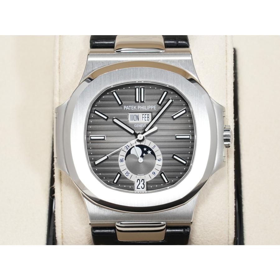パテックフィリップ ノーチラス アニュアルカレンダー ムーンフェイズ Ref.5726A-001 SS ブラック文字盤 | ノーチラス | 01