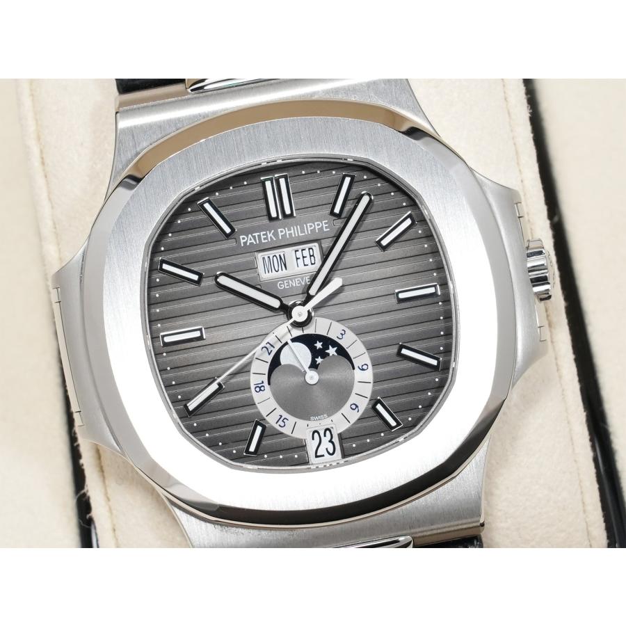 パテックフィリップ ノーチラス アニュアルカレンダー ムーンフェイズ Ref.5726A-001 SS ブラック文字盤 | ノーチラス | 02