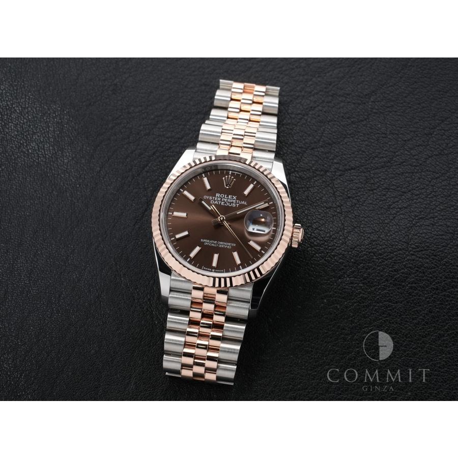 ロレックス デイトジャスト36 Ref.126231 ステンレススチール/エバーローズゴールド チョコレート文字盤 ジュビリーブレスレット | デイトジャスト | 10