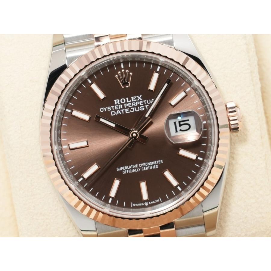 ロレックス デイトジャスト36 Ref.126231 ステンレススチール/エバーローズゴールド チョコレート文字盤 ジュビリーブレスレット | デイトジャスト | 02