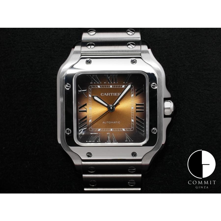 カルティエ サントス ドゥ カルティエ MM Ref.WSSA0065 ステンレススチール ブラウン文字盤 | Cartier