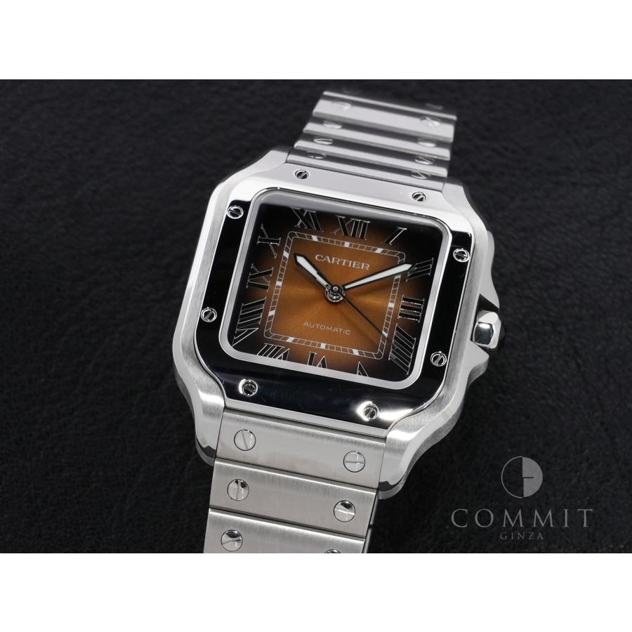 カルティエ サントス ドゥ カルティエ MM Ref.WSSA0065 ステンレススチール ブラウン文字盤 | Cartier | 10