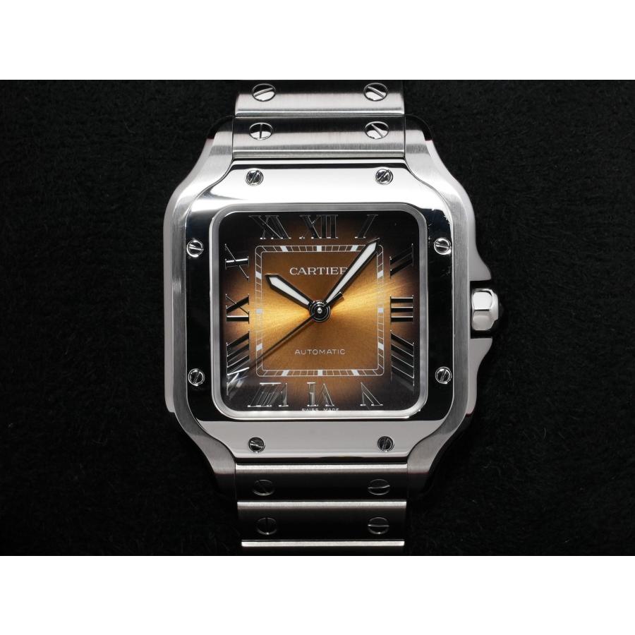 カルティエ サントス ドゥ カルティエ MM Ref.WSSA0065 ステンレススチール ブラウン文字盤 | Cartier | 01