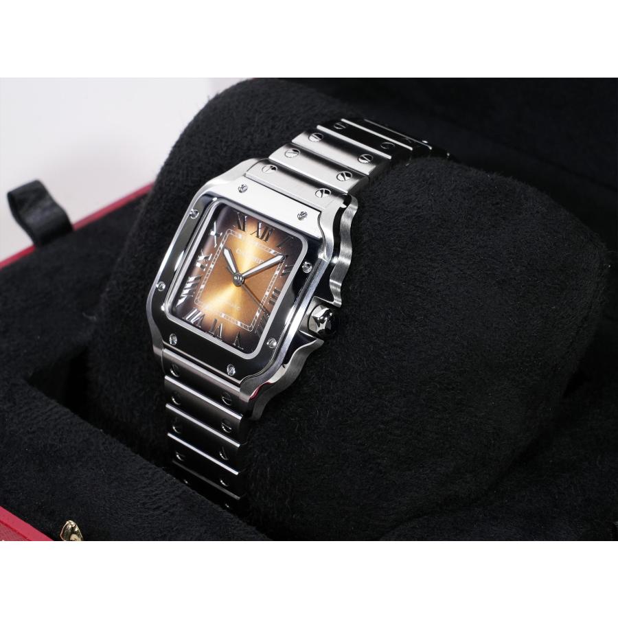 カルティエ サントス ドゥ カルティエ MM Ref.WSSA0065 ステンレススチール ブラウン文字盤 | Cartier | 03