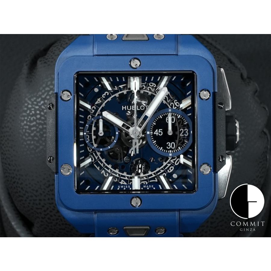 ウブロ スクエアバン ウニコ ブルーセラミック Ref.821.EX.5170.RX Ceramic サファイアクリスタル文字盤 | HUBLOT