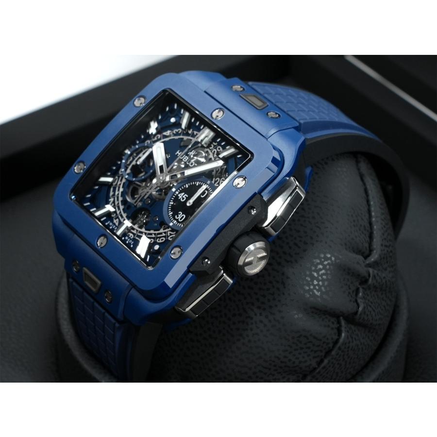 ウブロ スクエアバン ウニコ ブルーセラミック Ref.821.EX.5170.RX Ceramic サファイアクリスタル文字盤 | HUBLOT | 03