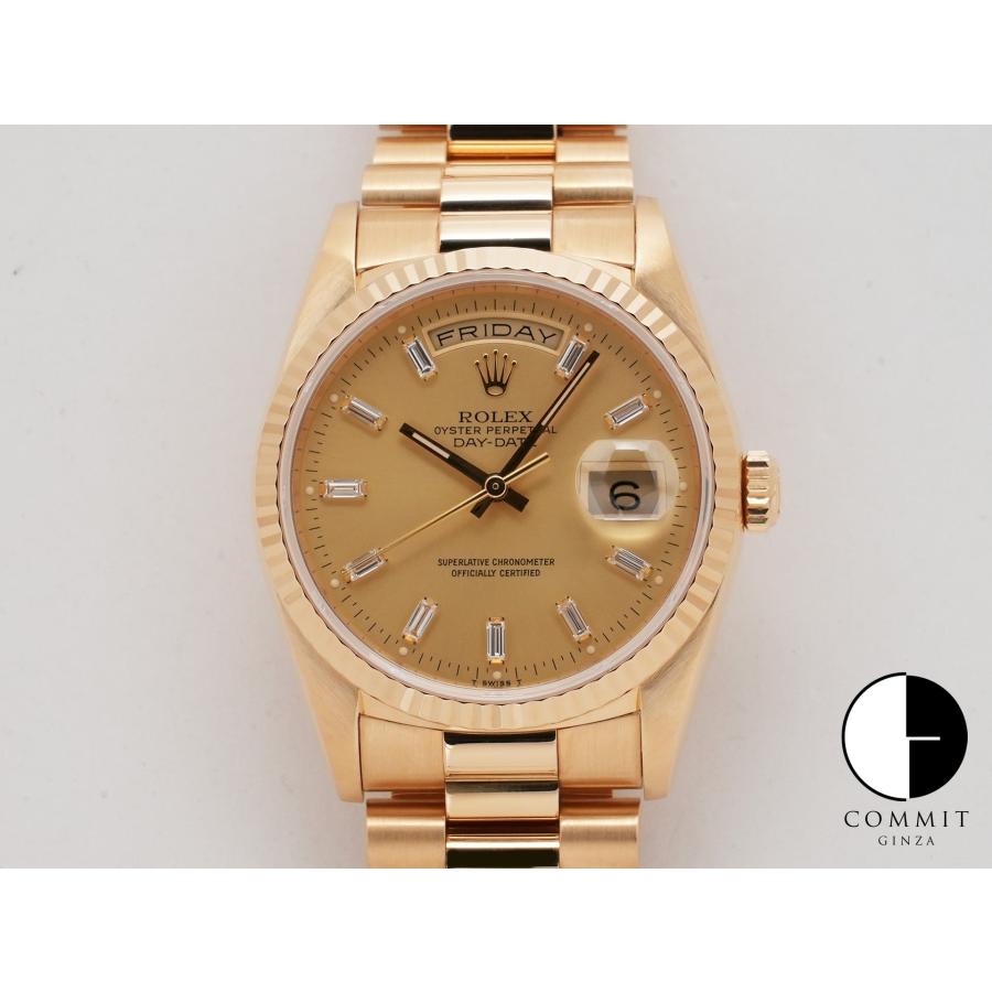 ロレックス デイデイト36 Ref.18238B 18KYG シャンパンゴールドx10Pバケットダイヤ文字盤 | デイデイト