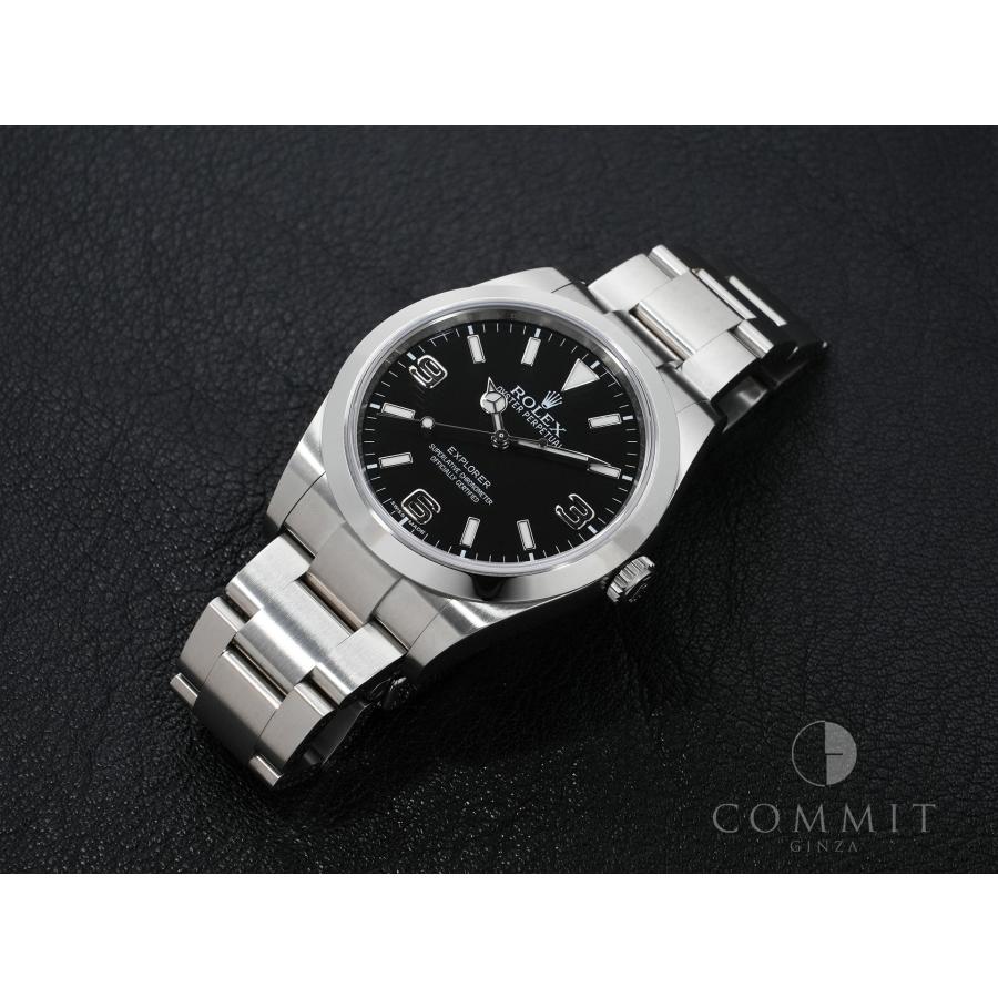 ロレックス エクスプローラーI 鏡面ブラックアウト Ref.214270 ステンレススチール ブラック文字盤 オイスターブレスレット | エクスプローラー（ROLEX） | 10
