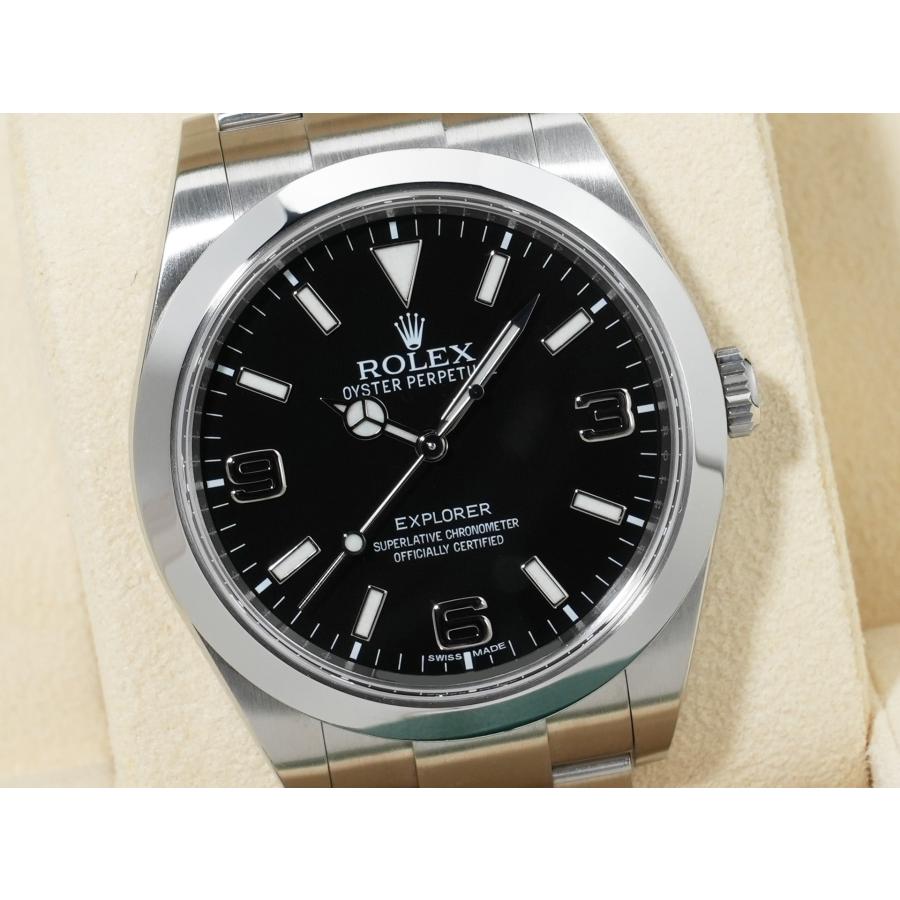 ロレックス エクスプローラーI 鏡面ブラックアウト Ref.214270 ステンレススチール ブラック文字盤 オイスターブレスレット | エクスプローラー（ROLEX） | 02