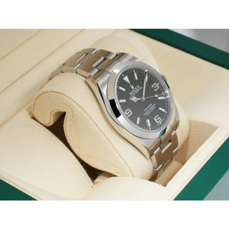 ロレックス エクスプローラーI 鏡面ブラックアウト Ref.214270 ステンレススチール ブラック文字盤 オイスターブレスレット | エクスプローラー（ROLEX） | 04