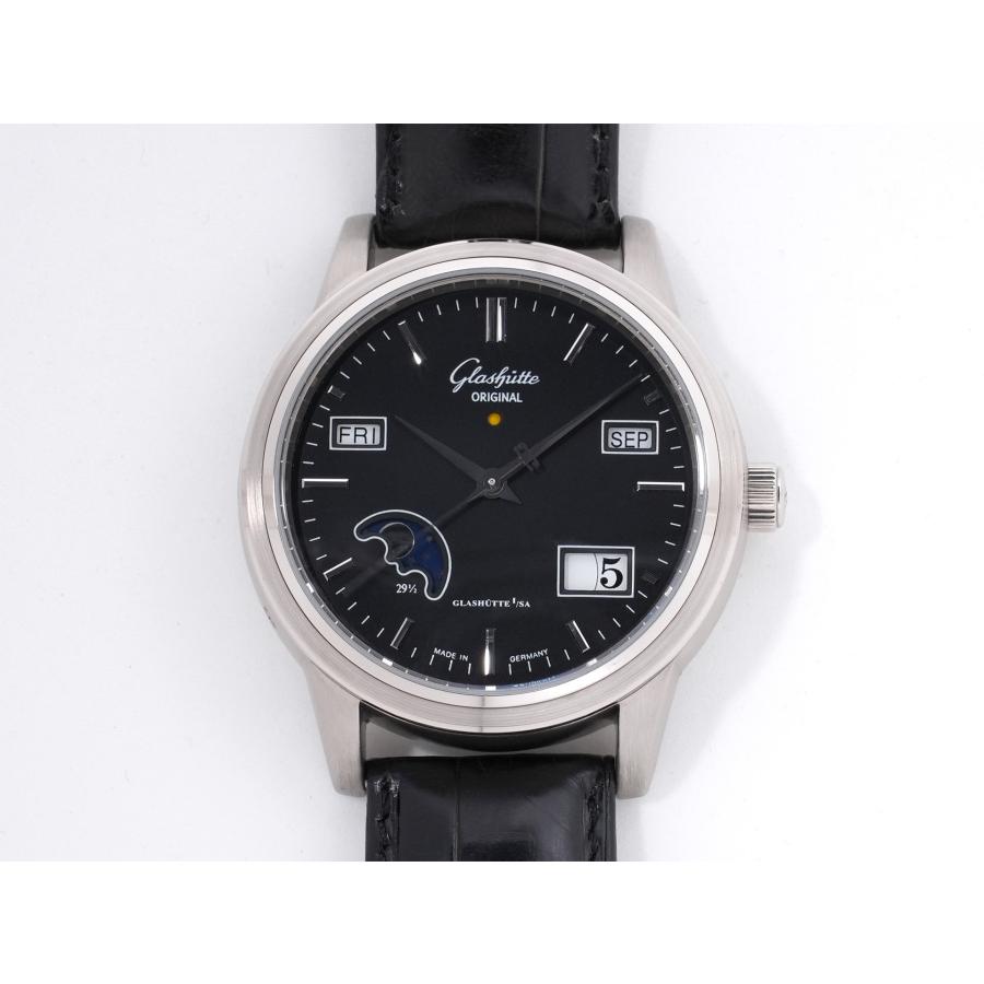 グラスヒュッテオリジナル セネタ パーペチュアルカレンダー Ref.39-50-03-13-04 ホワイトゴールド ブラック文字盤 | GLASHUTTE ORIGINAL | 01