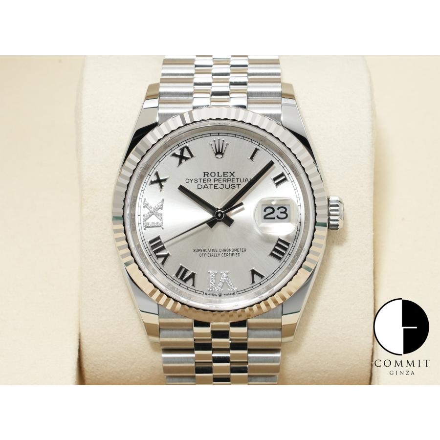 ロレックス デイトジャスト36 Ref.126234 ステンレススチール/ホワイトゴールド シルバーxダイヤモンド文字盤 ジュビリーブレスレット | デイトジャスト
