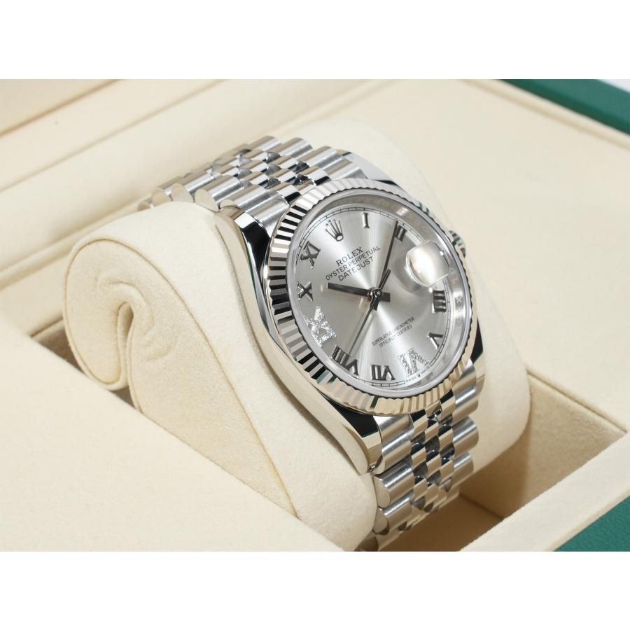 ロレックス デイトジャスト36 Ref.126234 ステンレススチール/ホワイトゴールド シルバーxダイヤモンド文字盤 ジュビリーブレスレット | デイトジャスト | 04