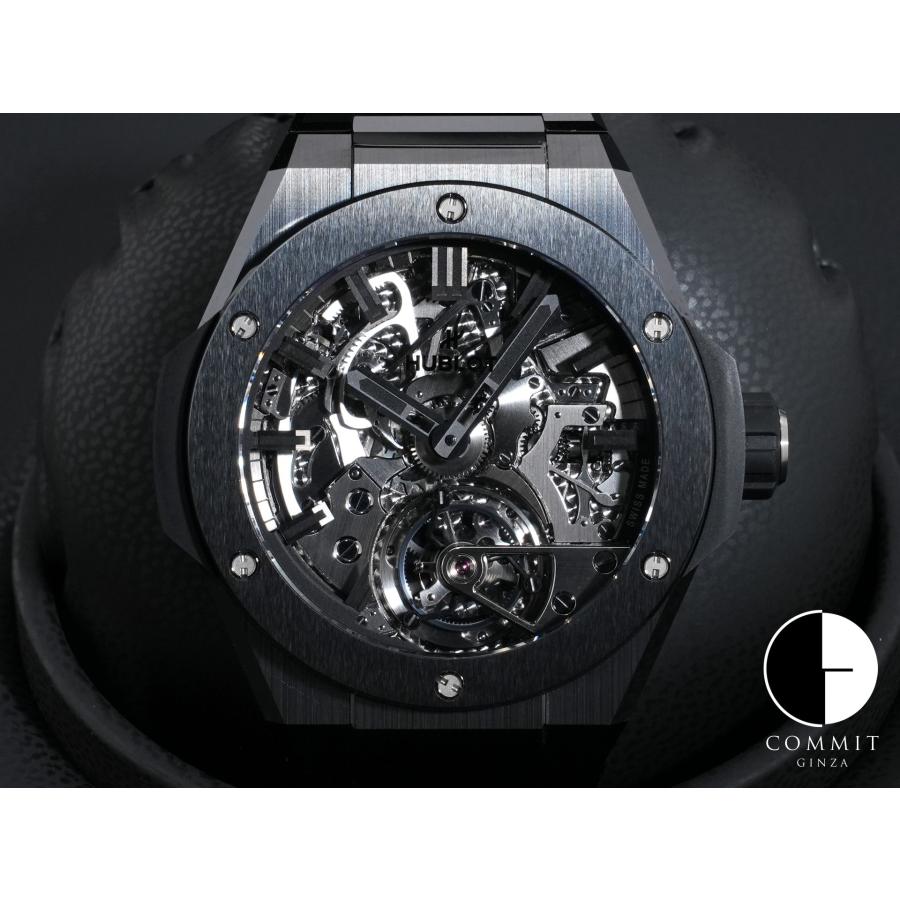 ウブロ ビッグ・バン インテグレーテッド カテドラル ミニッツリピーター トゥールビヨン ブラックセラミック Ref.458.CX.1170.CX.YOS CE スケルトン文字盤 | HUBLOT