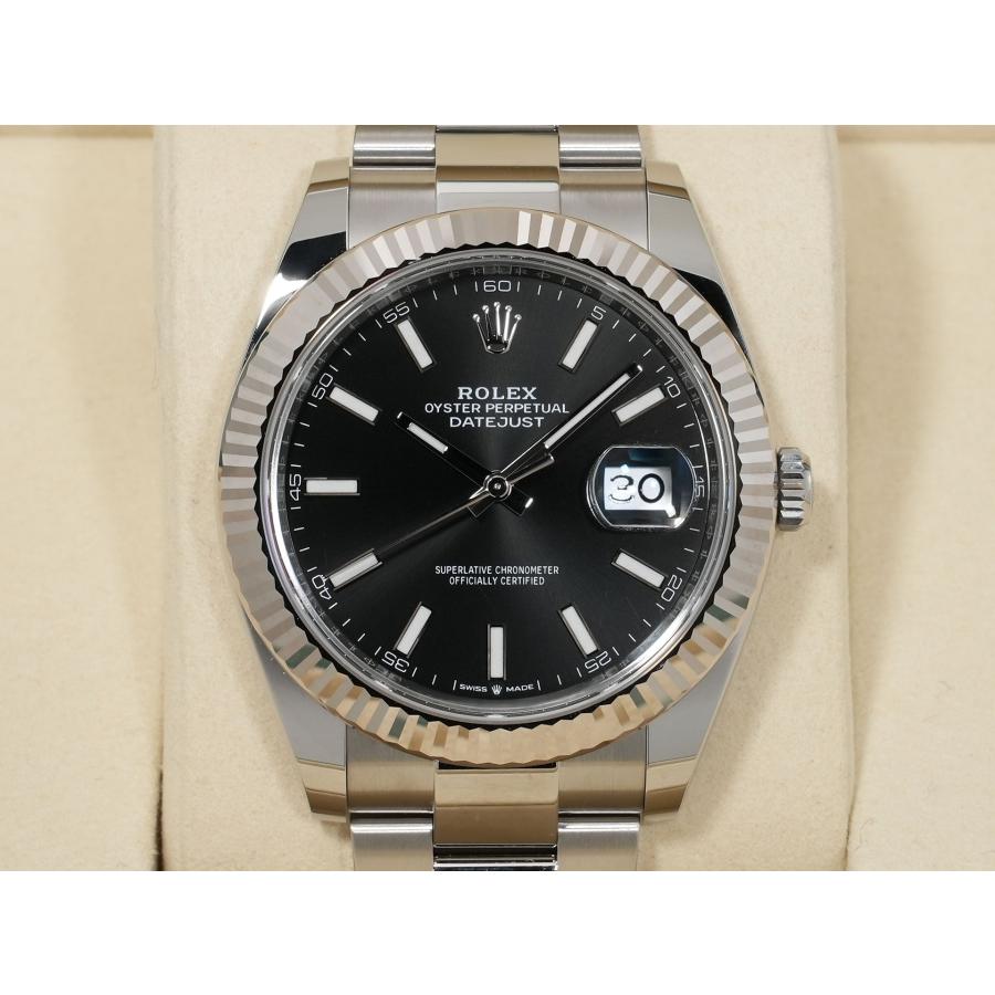 ロレックス デイトジャスト41 Ref.126334 ステンレススチール/ホワイトゴールド ブラック文字盤 オイスターブレスレット | デイトジャスト | 01
