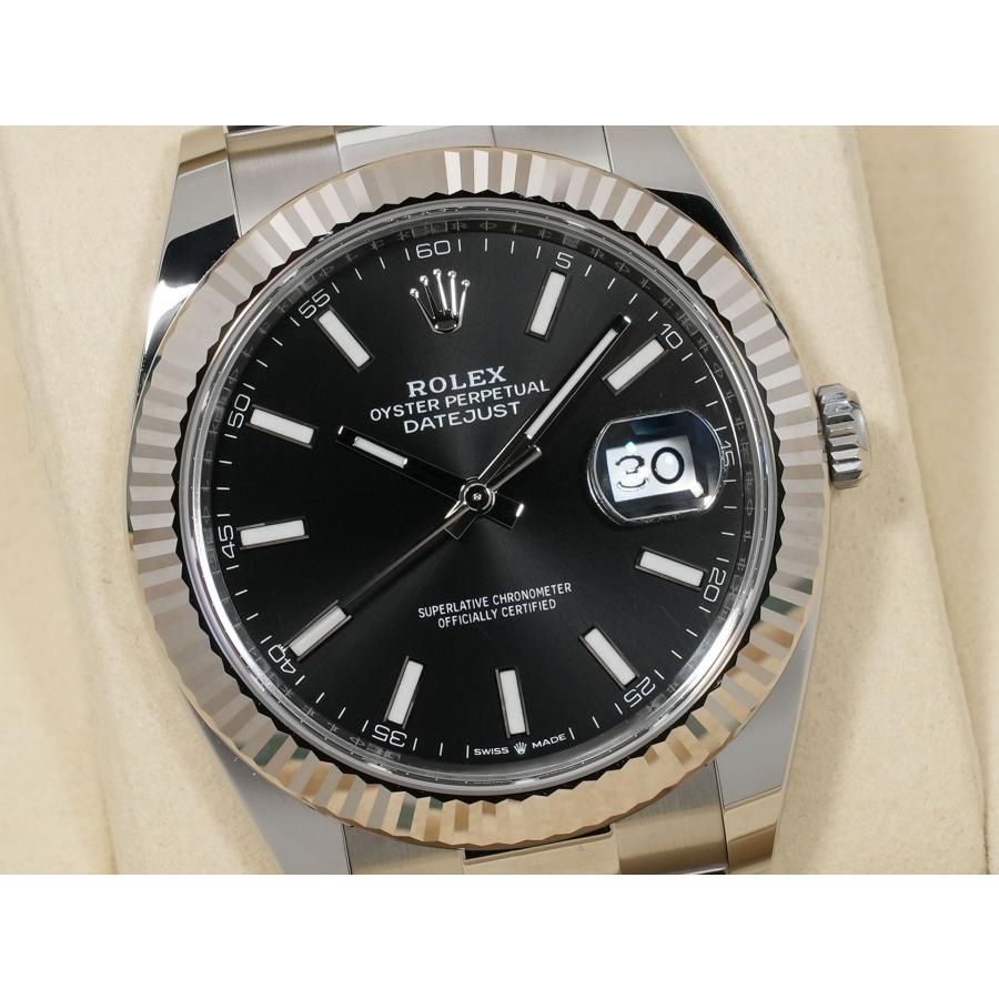 ロレックス デイトジャスト41 Ref.126334 ステンレススチール/ホワイトゴールド ブラック文字盤 オイスターブレスレット | デイトジャスト | 02
