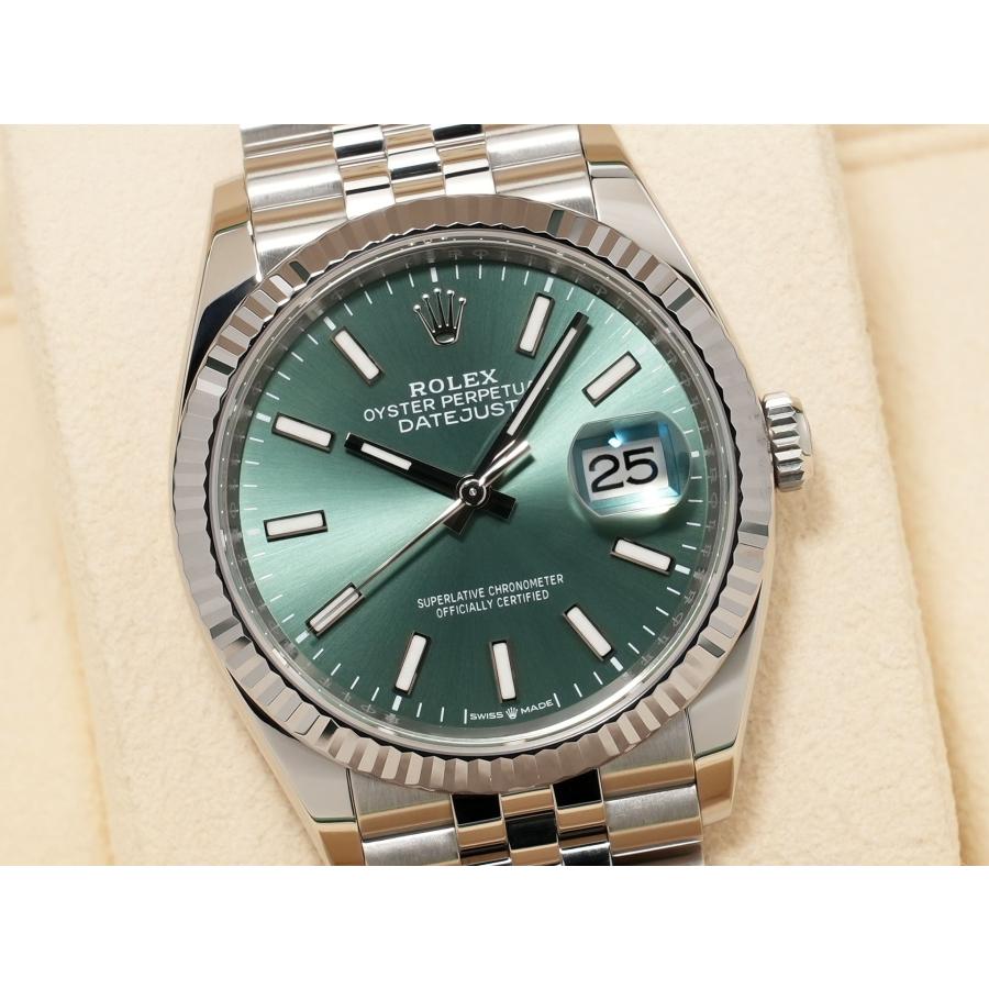 ロレックス デイトジャスト36 Ref.126234 ステンレススチール/ホワイトゴールド ミントグリーン文字盤 ジュビリーブレスレット | デイトジャスト | 02