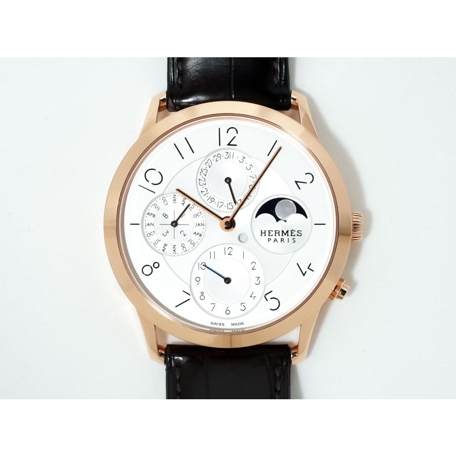 エルメス スリム ドゥ エルメス パーペチュアルカレンダー Ref.CA3.870 18KPG シルバー文字盤 | HERMES | 01