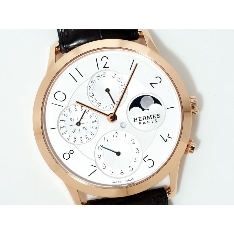 エルメス スリム ドゥ エルメス パーペチュアルカレンダー Ref.CA3.870 18KPG シルバー文字盤 | HERMES | 02