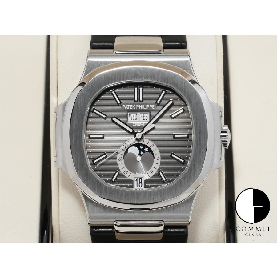 パテックフィリップ ノーチラス アニュアルカレンダー ムーンフェイズ Ref.5726A-001 SS ブラック文字盤 | ノーチラス