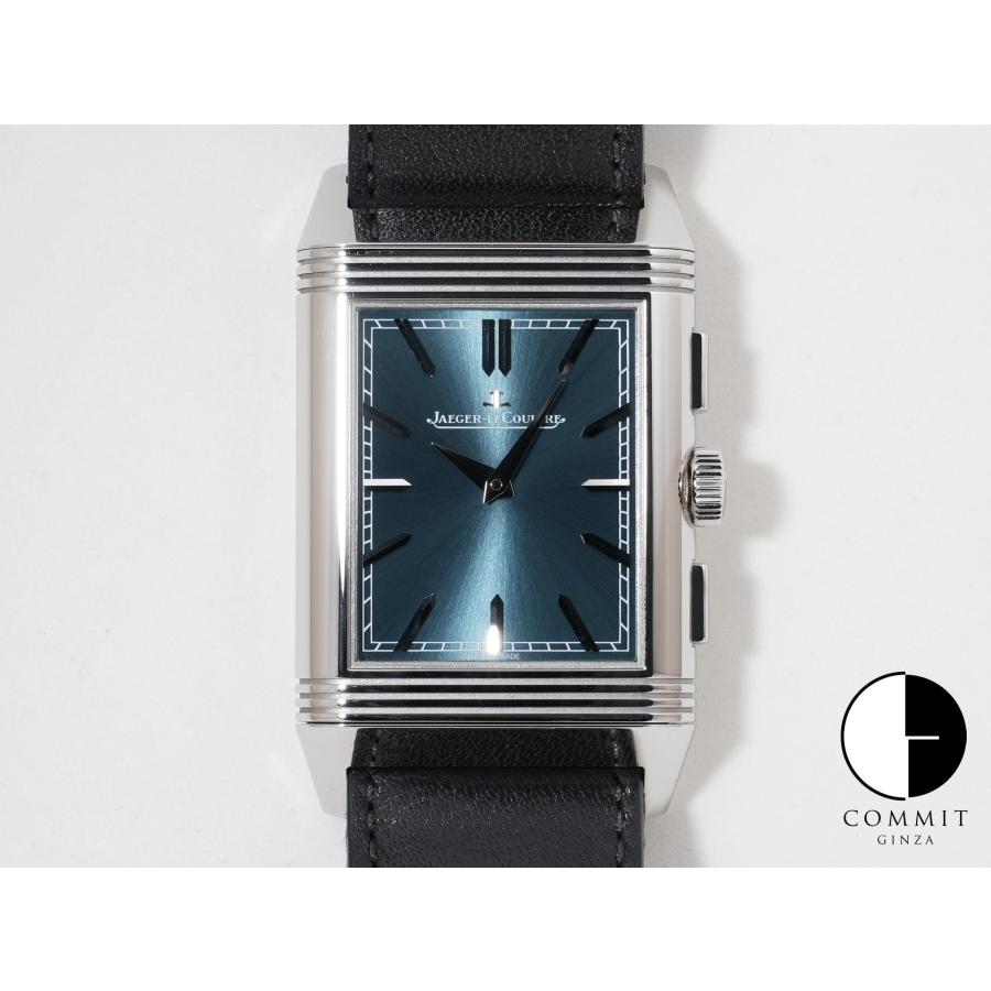 ジャガールクルト レベルソ トリビュート クロノグラフ Ref.Q389848J SS ブルーグレーxスケルトン文字盤 | JAEGER-LECOULTRE