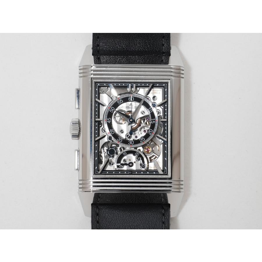 ジャガールクルト レベルソ トリビュート クロノグラフ Ref.Q389848J SS ブルーグレーxスケルトン文字盤 | JAEGER-LECOULTRE | 03