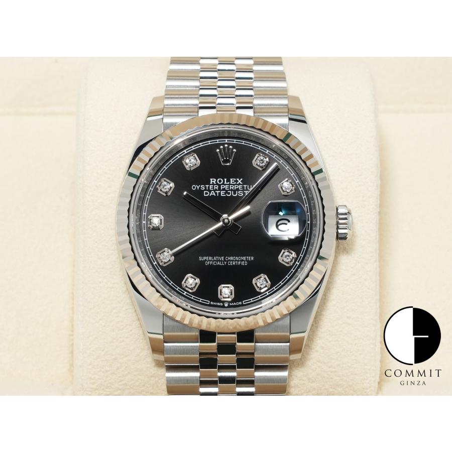 ロレックス デイトジャスト36 Ref.126234G ステンレススチール/ホワイトゴールド ブラック10Pダイヤ文字盤 ジュビリーブレスレット | デイトジャスト