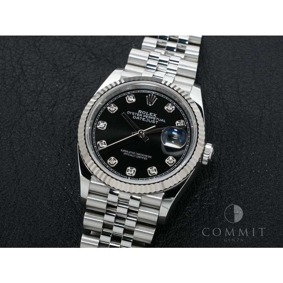 ロレックス デイトジャスト36 Ref.126234G ステンレススチール/ホワイトゴールド ブラック10Pダイヤ文字盤 ジュビリーブレスレット | デイトジャスト | 10