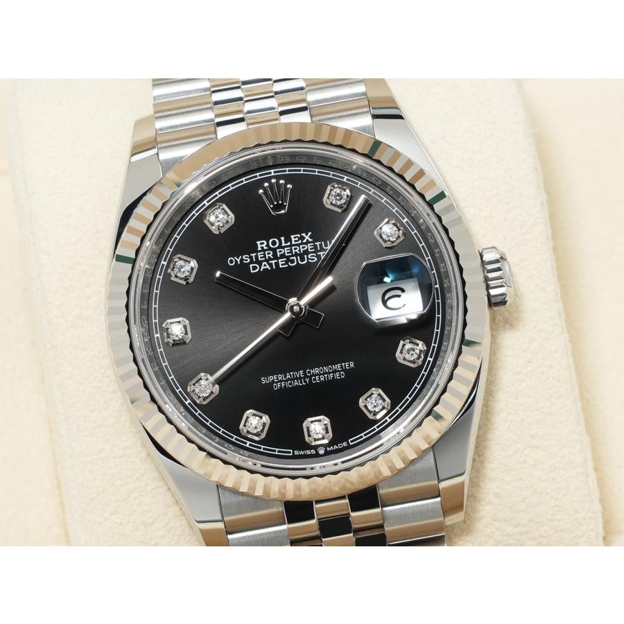 ロレックス デイトジャスト36 Ref.126234G ステンレススチール/ホワイトゴールド ブラック10Pダイヤ文字盤 ジュビリーブレスレット | デイトジャスト | 02